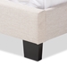 Baxton Studio Lexi Modern and Contemporary Light Beige Fabric Upholstered Full Size Bed - CF8747-F-Light Beige-Full