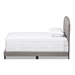 Baxton Studio Lexi Modern and Contemporary Light Grey Fabric Upholstered Queen Size Bed - CF8747-F-Light Grey-Queen