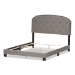 Baxton Studio Lexi Modern and Contemporary Light Grey Fabric Upholstered Queen Size Bed - CF8747-F-Light Grey-Queen