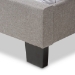 Baxton Studio Lexi Modern and Contemporary Light Grey Fabric Upholstered Queen Size Bed - CF8747-F-Light Grey-Queen