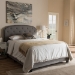 Baxton Studio Lexi Modern and Contemporary Light Grey Fabric Upholstered Queen Size Bed - CF8747-F-Light Grey-Queen