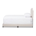 Baxton Studio Emerson Modern and Contemporary Light Beige Fabric Upholstered King Size Bed - CF8747-G-Light Beige-King