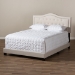 Baxton Studio Emerson Modern and Contemporary Light Beige Fabric Upholstered King Size Bed - CF8747-G-Light Beige-King