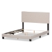 Baxton Studio Hampton Modern and Contemporary Light Beige Fabric Upholstered Queen Size Bed - CF8747-H-Light Beige-Queen