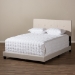 Baxton Studio Hampton Modern and Contemporary Light Beige Fabric Upholstered Queen Size Bed - CF8747-H-Light Beige-Queen