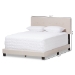 Baxton Studio Hampton Modern and Contemporary Light Beige Fabric Upholstered Queen Size Bed - CF8747-H-Light Beige-Queen