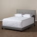 Baxton Studio Hampton Modern and Contemporary Light Grey Fabric Upholstered Queen Size Bed - CF8747-H-Light Grey-Queen