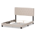 Baxton Studio Cassandra Modern and Contemporary Light Beige Fabric Upholstered Queen Size Bed - CF8747-I-Light Beige-Queen