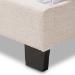 Baxton Studio Cassandra Modern and Contemporary Light Beige Fabric Upholstered Queen Size Bed - CF8747-I-Light Beige-Queen