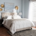 Baxton Studio Cassandra Modern and Contemporary Light Beige Fabric Upholstered Queen Size Bed - CF8747-I-Light Beige-Queen