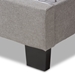 Baxton Studio Cassandra Modern and Contemporary Light Grey Fabric Upholstered King Size Bed - CF8747-I-Light Grey-King