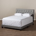 Baxton Studio Cassandra Modern and Contemporary Light Grey Fabric Upholstered King Size Bed - CF8747-I-Light Grey-King