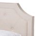 Baxton Studio Willis Modern and Contemporary Light Beige Fabric Upholstered Queen Size Bed - CF8747-J-Light Beige-Queen