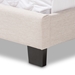 Baxton Studio Willis Modern and Contemporary Light Beige Fabric Upholstered King Size Bed - CF8747-J-Light Beige-King