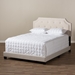 Baxton Studio Willis Modern and Contemporary Light Beige Fabric Upholstered Full Size Bed - CF8747-J-Light Beige-Full