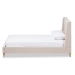 Baxton Studio Adelaide Retro Modern Light Beige Fabric Upholstered Queen Size Platform Bed - CF8862-Light Beige-Queen