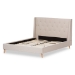 Baxton Studio Adelaide Retro Modern Light Beige Fabric Upholstered Queen Size Platform Bed - CF8862-Light Beige-Queen