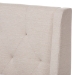 Baxton Studio Adelaide Retro Modern Light Beige Fabric Upholstered Queen Size Platform Bed - CF8862-Light Beige-Queen