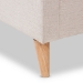 Baxton Studio Adelaide Retro Modern Light Beige Fabric Upholstered Queen Size Platform Bed - CF8862-Light Beige-Queen