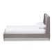 Baxton Studio Adelaide Retro Modern Light Grey Fabric Upholstered King Size Platform Bed - CF8862-Light Grey-King