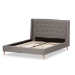 Baxton Studio Adelaide Retro Modern Light Grey Fabric Upholstered King Size Platform Bed - CF8862-Light Grey-King