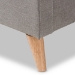 Baxton Studio Adelaide Retro Modern Light Grey Fabric Upholstered King Size Platform Bed - CF8862-Light Grey-King
