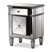 Baxton Studio Claudia Hollywood Regency Glamour Style Mirrored End Table - RS2403