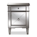 Baxton Studio Claudia Hollywood Regency Glamour Style Mirrored End Table - RS2403