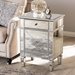 Baxton Studio Claudia Hollywood Regency Glamour Style Mirrored End Table - RS2403