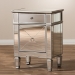 Baxton Studio Claudia Hollywood Regency Glamour Style Mirrored End Table - RS2403