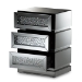 Baxton Studio Sabrina Hollywood Regency Glamour Style Mirrored 3-Drawer End Table - RS2572