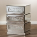 Baxton Studio Sabrina Hollywood Regency Glamour Style Mirrored 3-Drawer End Table - RS2572