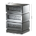 Baxton Studio Sabrina Hollywood Regency Glamour Style Mirrored 3-Drawer End Table - RS2572