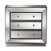 Baxton Studio Edeline Hollywood Regency Glamour Style Mirrored 3-Drawer Cabinet - RXF-679