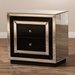 Baxton Studio Cecilia Hollywood Regency Glamour Style Mirrored 2-Drawer End Table - RXF-721