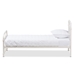 Baxton Studio Mandy Industrial Style Antique White Twin Size Metal Platform Bed - TS105-White-Twin