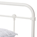 Baxton Studio Mandy Industrial Style Antique White Twin Size Metal Platform Bed - TS105-White-Twin