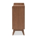 Baxton Studio Brighton Mid-Century Modern White and Walnut Wood 6-Drawer Storage Dresser - Brighton-Walnut/White-6DW-Chest