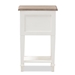 Baxton Studio Dauphine Provincial Style Weathered Oak and White Wash Distressed Finish Wood Nightstand - CHR20VM/M B-C