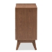 Baxton Studio Calypso Mid-Century Modern White and Walnut Wood 3-Drawer Storage Chest - Calypso-Walnut/White-3DW-Chest