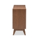 Baxton Studio Calypso Mid-Century Modern White and Walnut Wood 6-Drawer Storage Dresser - Calypso-Walnut/White-6DW-Chest