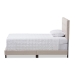 Baxton Studio Brookfield Modern and Contemporary Beige Fabric Twin Size Bed - CF8747B-Beige-Twin
