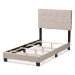 Baxton Studio Brookfield Modern and Contemporary Beige Fabric Twin Size Bed - CF8747B-Beige-Twin