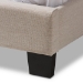 Baxton Studio Brookfield Modern and Contemporary Beige Fabric Twin Size Bed - CF8747B-Beige-Twin