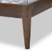 Baxton Studio Elmdon Mid-Century Modern Solid Walnut Wood Slatted Headboard Style King Size Platform Bed - SW8066-Walnut-M17-King