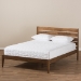 Baxton Studio Elmdon Mid-Century Modern Solid Walnut Wood Slatted Headboard Style King Size Platform Bed - SW8066-Walnut-M17-King