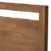 Baxton Studio Torino Mid-Century Modern Solid Walnut Wood Open Frame Style King Size Platform Bed - SW8068-Walnut-M17-King
