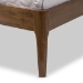 Baxton Studio Jupiter Mid-Century Modern Grey Fabric Upholstered Button-Tufted King Size Platform Bed - SW8085-Walnut-M17-King