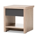 Baxton Studio Jamie Modern and Contemporary Two-Tone Oak and Grey Wood 1-Drawer 1-Shelf Nightstand