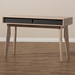 Baxton Studio Fella Mid-Century Modern 2-Drawer Oak and Grey Wood Study Desk - SESD609-Hana Oak/Dark Grey-Desk